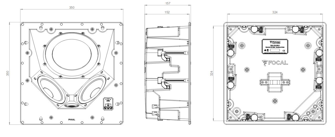 Focal-jmlab 175215 Встраиваемая акустика Focal 100 ICLCR 5, цвет: Чёрный