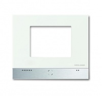 ABB 6136/15-500 Рамка декоративная для панели SmartTouch, белое глянцевое стекло