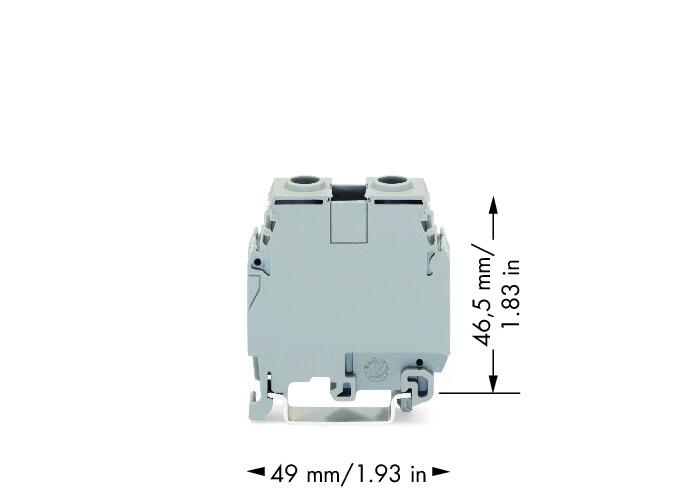 Wago 400-415/415-124 2-пров. проходная винтовая клемма, 16 - 35 мм2, серая