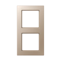 Jung AC 582 CH Рамка 2-ная, вертикальный и горизонтальный монтаж, Дюропласт лакированный, A CREATION, цвет шампанского