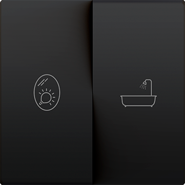 Zennio 8300018 + 44XX ZS55 – Двойной односторонний кулисный переключатель