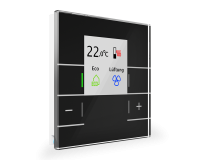 MDT SCN-RTRGS.02 Стеклянный комнатный регулятор температуры Smart с цветным дисплеем, черный