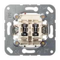 Jung 535 U 5 Двухклавишный механизм кнопок без фиксации, нормально разомкнутый контакт с 2 газоразрядными лампами Арт