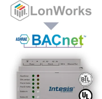 Intesis INBACLON2500000  Шлюз BACnet для кондиционеров LonWorks TP/FT-10 для BACnet IP и серверного шлюза MS/TP — 250 точек