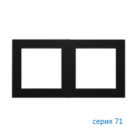 Ekinex EK-P2P-GAE Плата "71" пластиковая, 2 поста (55х55), цвет - интенсивный черный