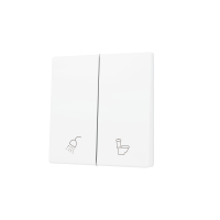 Zennio ZS55CSOFT22MWC ZS55, Накладка для двух кнопок KNX Soft 55x55 мм, Наклон вниз, Матовый белый, На заказ