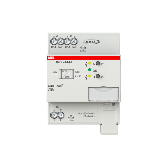ABB DG/S 2.64.1.1 DG/S2.64.1.1 Шлюз DALI, базовый, 2-канальный, MDRC