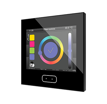 Zennio ZVIZ35V2 Емкостная сенсорная панель с 3,5-дюймовым дисплеем и датчиком влажности, Z35 v2