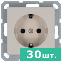 Jasmart Electric G5501T-30 Розетка SHUKO© с защитными шторками 16A 250V~ 2P+T, цвет Тауп,  JASMART, набор, 30 шт.