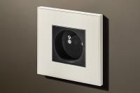 Lithoss Розетка Void square Matt white RAL9010, Цвет: Белый ,оттенок: Матовый, RAL9010