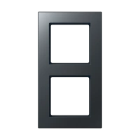 Jung AC 582 BF ANM Рамка 2-ная, вертикальный и горизонтальный монтаж, Лакированный термопласт, A CREATION, матовый антрацит
