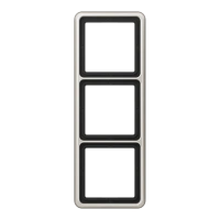 Jung CD 583 PT Рамка 3-ная, вертикальный и горизонтальный монтаж, Анодированный алюминий, CD 500, платина