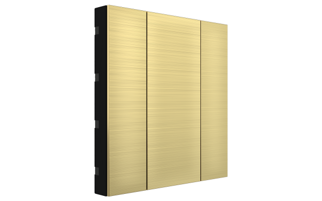 Interra ITR340-0213 iSwitch+ - 2-кнопочный KNX выключатель, алюминий, шампань матовый