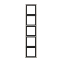Jung CD 585 PT Рамка 5-ная, вертикальный и горизонтальный монтаж, Анодированный алюминий, CD 500, платина