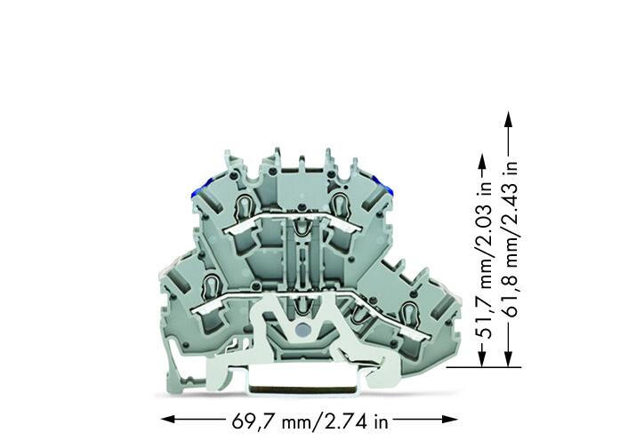 Wago 2002-2218 2-уровн. клемма, 0,25 - 2,5 (4) мм2, , L/PE