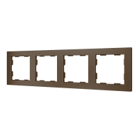 Zennio 980000403 ZS55, Рамка на 4 секции, Мокко