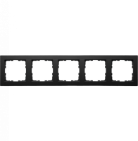 Jasmart Electric G1005PB Рамка G-Classic  5-постовая, цвет черный матовый (soft touch), G1005PB