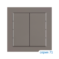 Ekinex EK-T2R-FGL Клавиша "71" прямоугольная вертикальная, 2 шт, материал - Fenix NTM, цвет - Серый Лондон