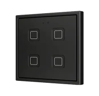 Zennio ZVIT70X4A Tecla 70х4. PC-ABS Емкостная кнопка 70x70 - 4 кнопки - Антрацит (рамка ZS70 не входит в комплект)