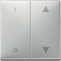 Schneider MTN626646 Клавиша для модуля 2-кнопочного выключателя, рис ВВ/ВН, 1/10, SD, цвет: Серый, оттенок: Лакированная нержавеющая сталь