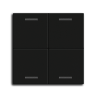MDT BE-TAL55W406.01 Переключатель MDT для кнопочного светильника KNX Push Button Light 55, 4 гнезда, матовый черный, нейтральный.