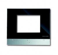 ABB 6136/10-500 Рамка декоративная для панели (черное стекло, хром)