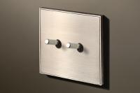 Lithoss LI0010126 Двухпозиционный переключатель Cockpit, цвет: Никель, оттенок: Рифленый