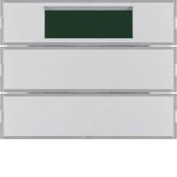 Berker 75662774 Клавишный сенсор, 2-канальный, с RTR, дисплеем, K.5, алюминиевый, цвет: Серый, оттенок: Алюминиевый