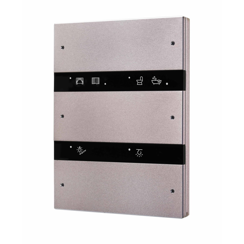 HDL M/P3R.1-465 6-клавишная панель KNX серии Granite, розовое золото (без шинного соединителя HDL-M/PCI.3-A)