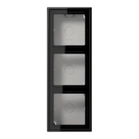 Jung LS 583 A SW Накладная коробка 3-ная, duroplastic, Серия LS, чёрный