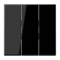 Jung LS 993 BF SW Клавиша, тройная, thermoplastic, Серия LS, чёрный