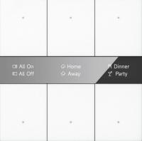 GVS CHPBD-06/36.2.10 Клавишный выключатель с дисплеем, 6 клавиш, белый