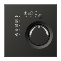 Jung AL2178TSAN KNX-регулятор с ручкой для установки температуры; антрацит, цвет: Антрацит, оттенок: Лакированный алюминий