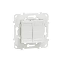Schneider NU553118 New Unica - KNX Push Button двойной белый