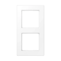 Jung A 5582 BF WWM Рамка 2-ная, вертикальный и горизонтальный монтаж, Лакированный термопласт, A 550, белоснежный матовый
