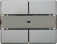 Berker 75162643 Клавишный сенсор «Комфорт», с полем для надписей, 2-канальный, Arsys, цвет: Нержавеющая сталь, оттенок: Матовый лак