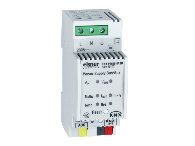 Elsner 70147 KNX PS640-IP 2U Интеллектуальный Источник питания KNX bus/Вспомогательное Напряжение