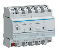 Hager TXA663A Универсальный 3-канал привод диммирования KNX easy, 3x300Вт, ESL / LED