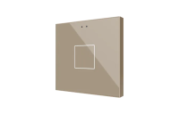 Zennio ZVIFR1C Flat RGB 1. Емкостный сенсорный переключатель с RGB-подсветкой Flat RGB, 1 кнопка, шампань