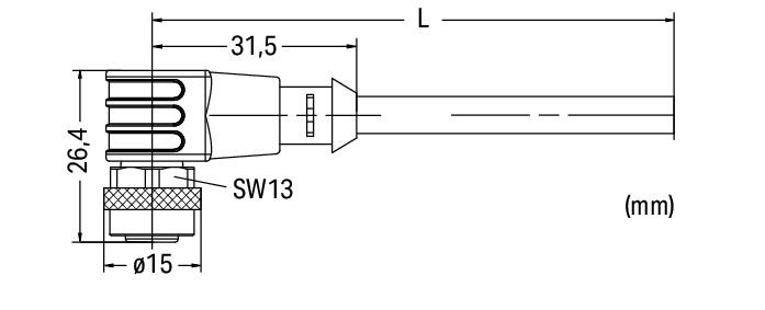 Wago 756-5302/040-150 Кабель датчика / исполнительного устройства, 4-пол., Длина: 15 м