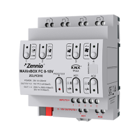 Zennio ZCLFC010 MAXinBOX FC 0-10V Контроллер фанкойла для 2/4-трубных установок с управлением вентилятором и/или клапанами