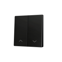 Zennio ZS55CSOFT22SHA ZS55, Крышка для двойной мягкой кнопки KNX 55x55 мм, Наклон вниз, Значок затвора, Антрацит