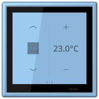 Jung LC 459 D1 S256 KNX комнатный контроллер LS TOUCH, Цвет: Голубой, оттенок: Лазурный, 59