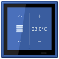 Jung LC 459 D1 S253 KNX комнатный контроллер LS TOUCH, Цвет: Синий, оттенок: Ультрамарин, 59
