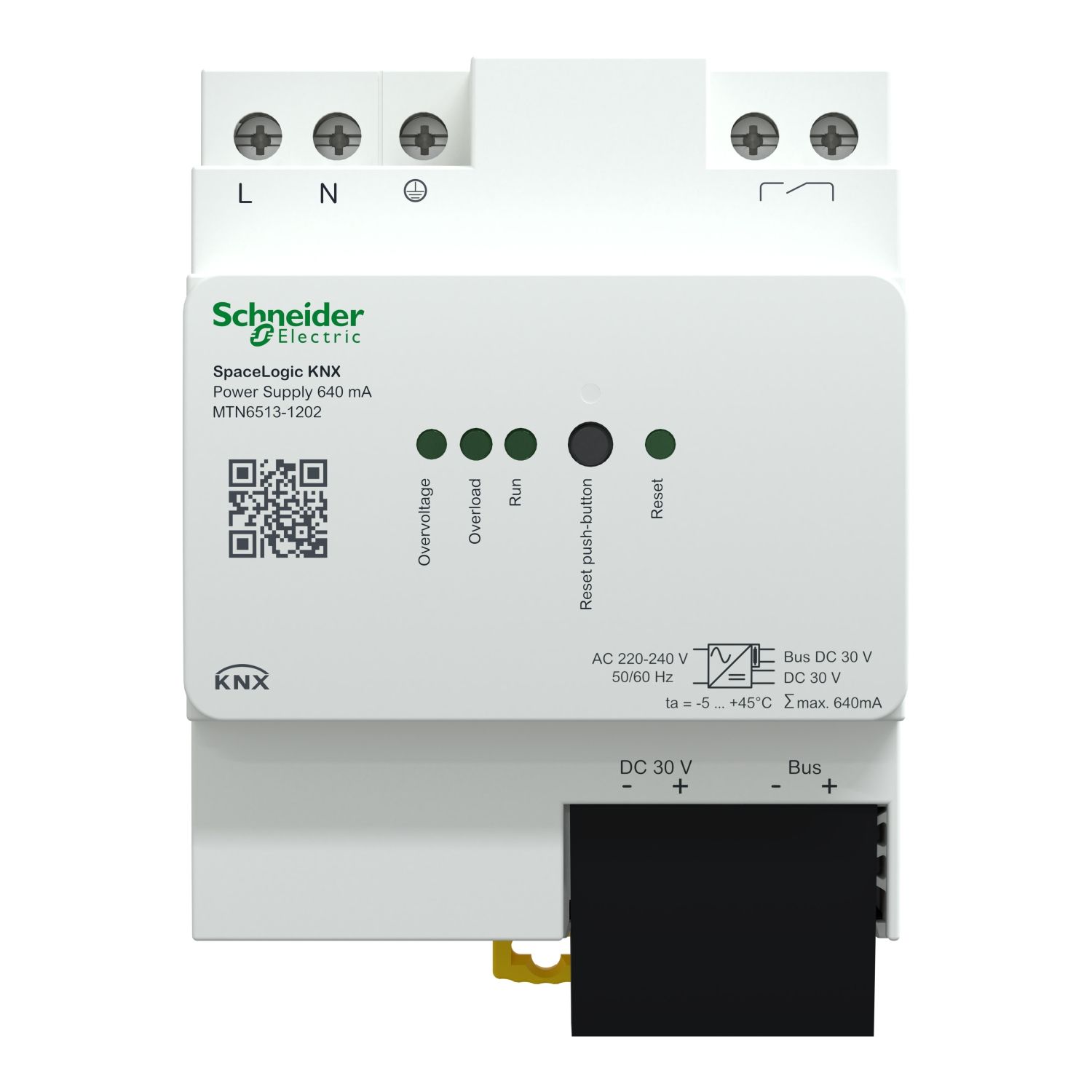 Schneider MTN6513-1202 Блок питания, Spacelogic KNX, REG-K/640 мА, белый