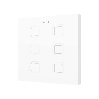 Zennio ZVITR6W Tecla RGB 6. PC-ABS Емкостный сенсорный переключатель с RGB-подсветкой, 6 кнопок, белый