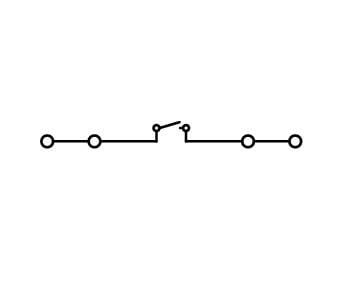 Wago 281-660 4-пров. клеммник с размыкателем, , 0,08 - 4 мм2, синий