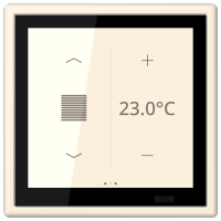 Jung LC 459 D1 S245 KNX комнатный контроллер LS TOUCH, Цвет: Белый, оттенок: Слоновая кость