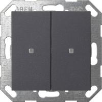 Gira 517328 Кнопочный выключатель KNX, клавиша, 2-местн., цвет: Антрацит