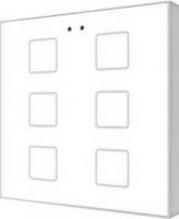 Zennio ZVI-F6-W Выключатель сенсорный KNX Flat F6, 6-кнопочный, цвет: Белый, оттенок: Без оттенка